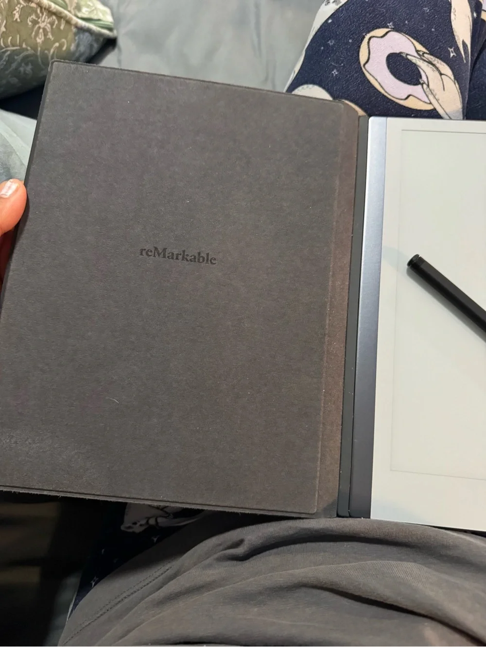 reMarkable 2 White E-Ink Tablet with Black Marker and Black Folio